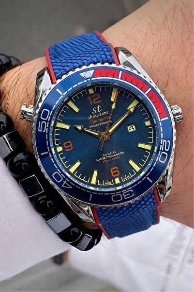Feronnucci Men's Wristwatch Blue Wicker Cord Bracelet Gift Sport Stylish Cale...