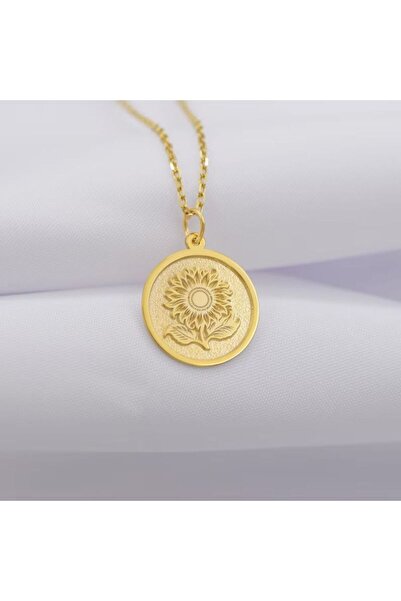 N!da Jewelry 925 Ayar Gümüş Ayçiçeği Model Kolye