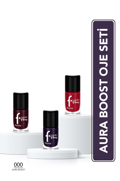 Flormar Aura Boost 3'lü Oje Seti