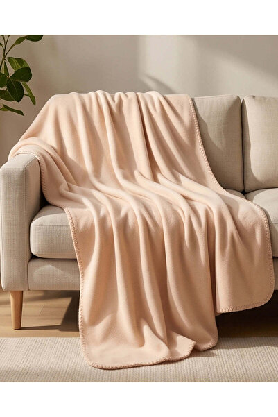 REDTAG Beige Fleece Blanket (180 x 130 cm)
