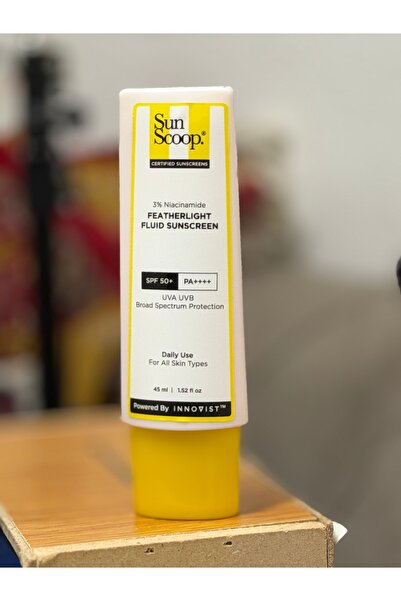 SunScoop 's 3% Niacinamide Fluid Sunscreen| SPF 50+ PA++++| Super light formu...