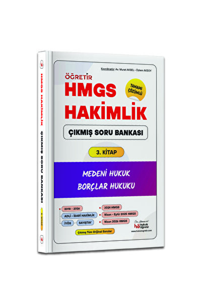 hukuk öğretir 2026 HMGS - Hakimlik ÖSYM Çıkmış Soru Bankası Medeni Hukuk - Bo...