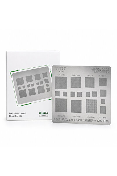 PİYATECH BGA Reballing Lehim Şablonu RL-044 - 0.3/0.35/0.4/0.5 mm Çelik Plaka
