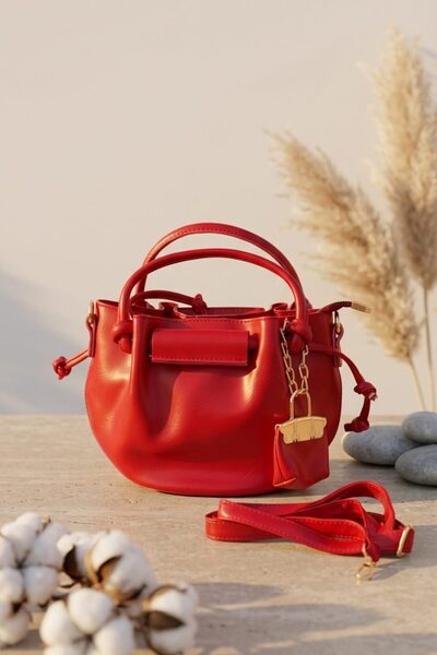 I Love Shoes Γυναικεία τσάντα ώμου Terron Red Matte Leather