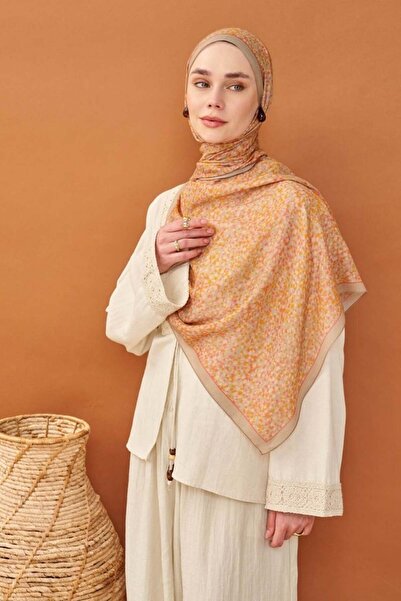 Silk Home Riva Shawl Tencel Secret Garden Orange