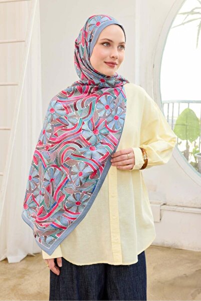 Silk Home Mayda Şal Ist 81002 - 4 Clouds Blue Abstract Pattern