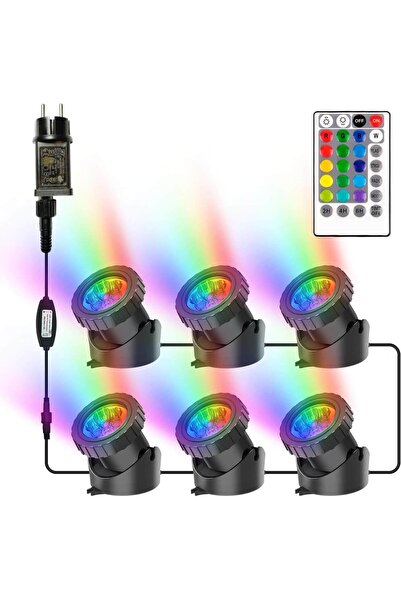 Ocean Free Set 6 spoturi RGB iluminat curte arteziene si iazuri
