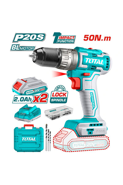 TOTAL Drill Battery Rakkag 20V 50N.M Plastic Case with Extra Battery and Char...