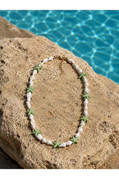 Mugtasarım Alaçatı Mint Starfish Necklace
