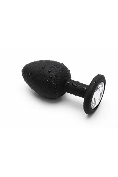 Sensvia Premium Tıbbi Silikon Metal Taşlı Anal Plug 7 cm – Küçük Boy Yumuşak Anal Tıkaç