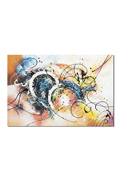 artnova Гигантска ръчно рисувана абстрактна картина, Фентъзи, 150x100см, масл...