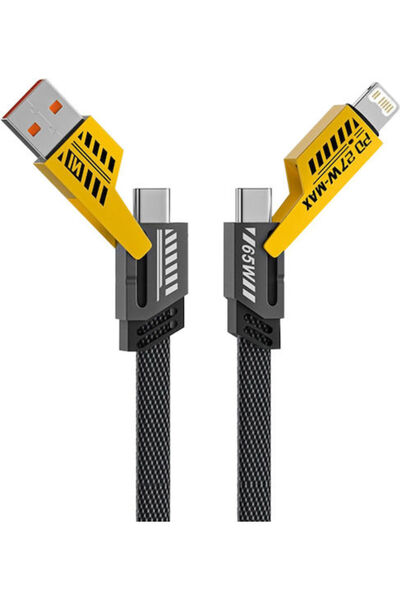 POWERTECH Πλεκτό καλώδιο USB σε Type-C / Lightning 1μ 3.25Α (PTR-0164)