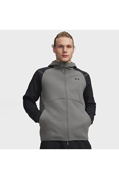 Under Armour تي شيرت Unstoppable Fleece للرجال ذو ياقة بولو باللون الأخضر