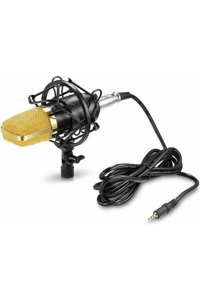 Andowl Q-MIC3 Πυκνωτικό Μικρόφωνο με Αντικραδασμική Βάση για Φωνητικά σε Χρυσ...