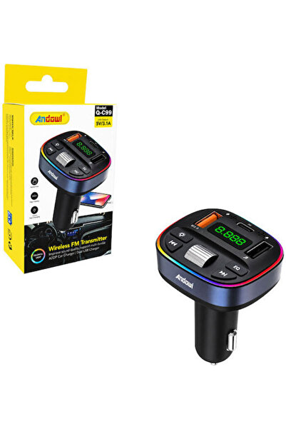Andowl Πομπός FM Αυτοκινήτου Q-C99 με Bluetooth USB