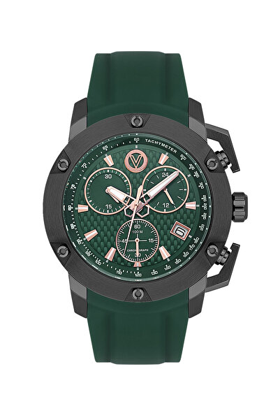 Valentino Orlandi Dark Green Silicone Band Watch for Men VO.1.10037-2