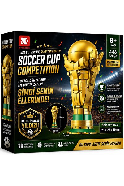 AYAZ JOYBOY Dünya Kupası Futbol Lego Seti 446 Parça Premium Yapım Blokları Oy...