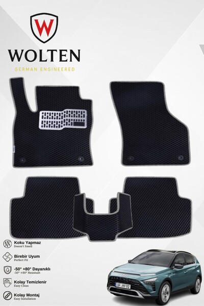w wolten german engineered HYUNDAİ-BAYON-(2021-sonrası) İÇİN EVA İÇ PASPAS TA...