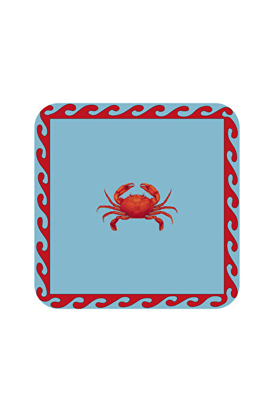 Rosivella Crab 6-Piece Cup & Tray Mat Set