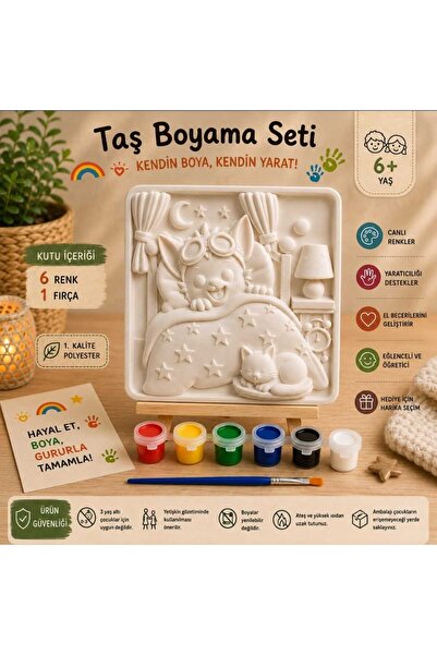 Civitas Dei Çocuklar İçin 1. Kalite Polyesterden Premium Taş Boyama Seti