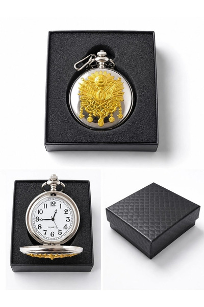 Epilons Special boxed tuğra themed watch with chain alk5358