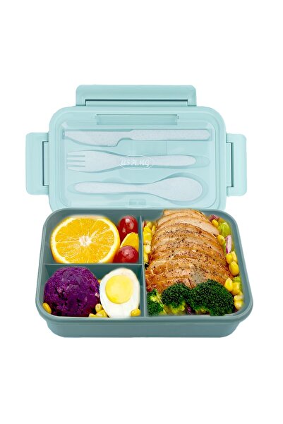 MIZAJIC Bento Lunch Box for Kids and Adults Leakproof 3 Compartment Food Cont...