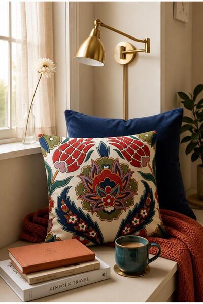 Bella Home Premium Goblen Embroidery Cushion Cover 40 cm X 40 cm - 1 Piece