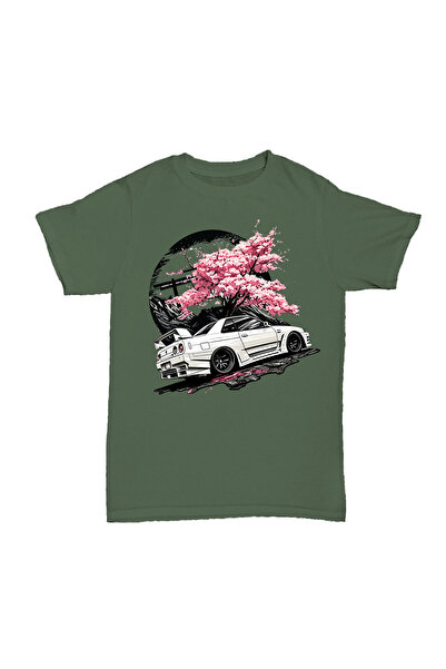 l'eivor Sakura Drift Printed Men's Cotton T-Shirt