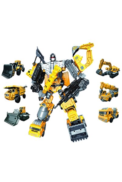 Malvys Robot transformabil utilaje constructii Malvys®, set 6 in 1 cu excavat...