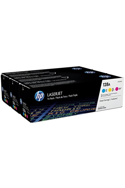 Universal مجموعة حبر HP 128A أزرق-أحمر-أصفر مكونة من 3 قطع CF371AM CE321A-CE3...