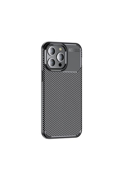 zore iPhone 15 Pro Case Carbon Look Silicone with Camera Protection Ultimate ...