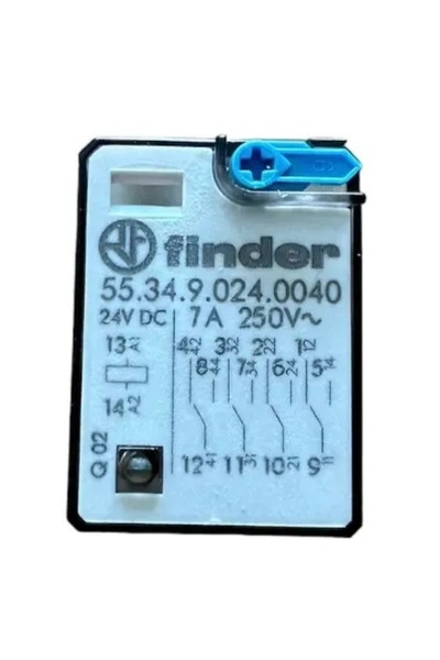 finder Industrial Relay 24V DC designed for plug-in mounting [5.1, 5.10].