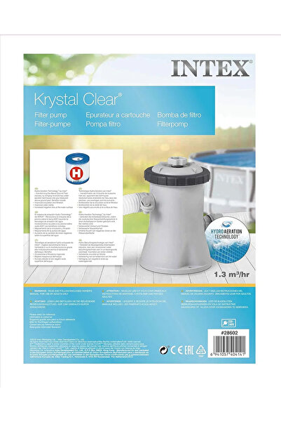 Intex Krystal Clear Cartridge Filter Pump For 6Ft, 8Ft, 10Ft Easy Set Pools A...