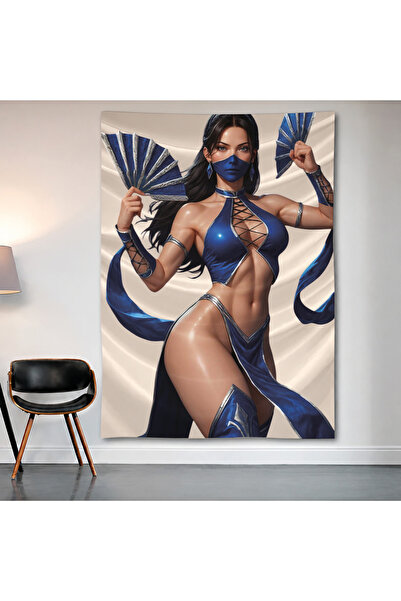 Geek Cultcha Mortal Kombat Kitana Duvar Örtüsü Duvar Halısı Birinci Kalite Sa...