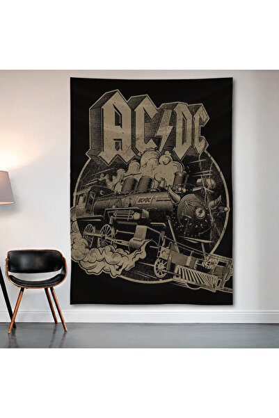 Geek Cultcha Ac/Dc Vintage Wall Covering Wall Tapestry First Quality Satin Fa...