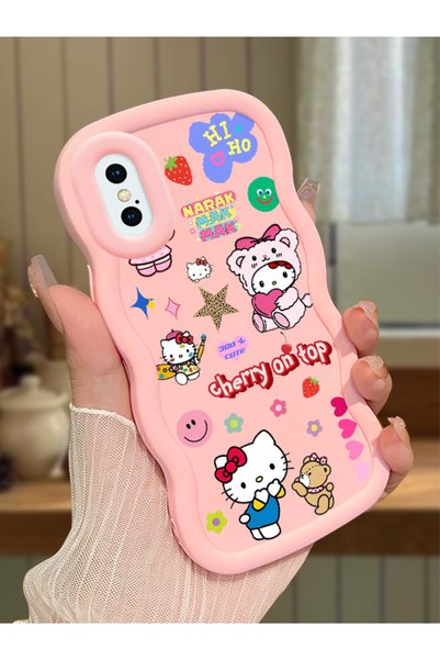Hontinga iPhone X Compatible Case Camera Protector Pink Silicone Couple Phone...