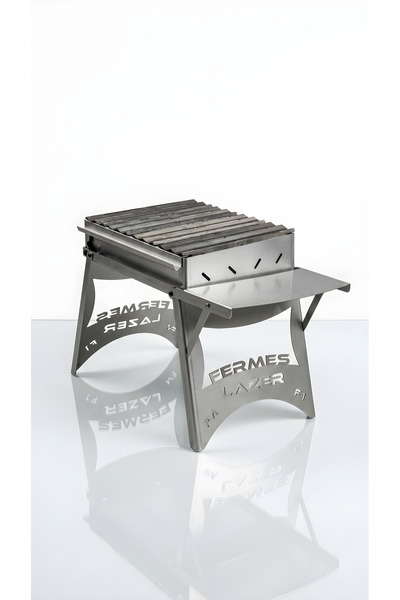 fermes Lazer Metal F2 Katlanır Mangal – Modüler Izgaralı - Modüler Masa Tabel...