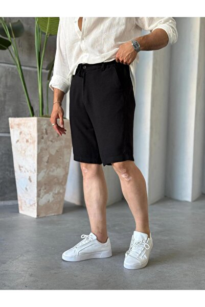 FO4RBS Sh501 Linen Shorts Black