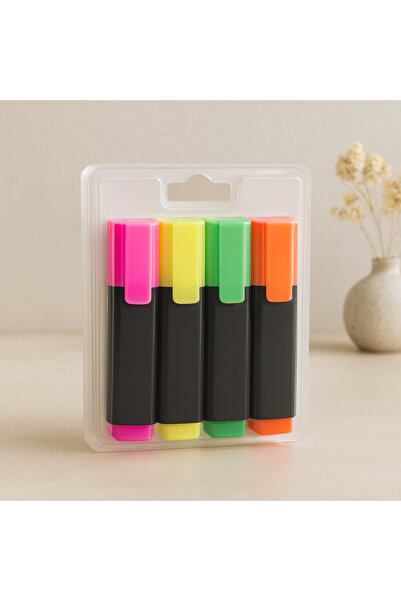 magicool Highlighter Pen Set of 4 (Orange, Green, Yellow, Pink)