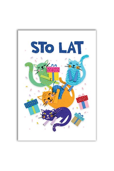 HENRY Felicitare / Karnet B6 Koty 3D, cu detaliu argintat, cu plic, multicolo...