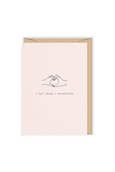 Cudowianki Felicitare de nunta Cudowianki, cu plic, design minimalist, multic...