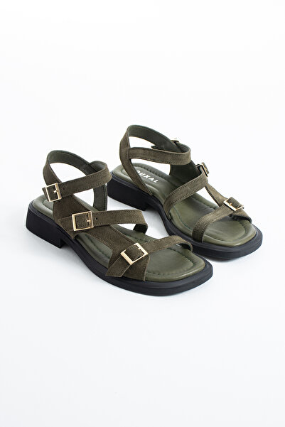 DUXAL SHOES Patricia Women's Genuine Leather Gold Buckle Adjustable Summer Sa...