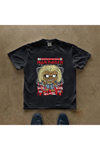 Grafftee Clothing Iron Maiden Killer Eddie Printed Unisex Oversize T-Shirt