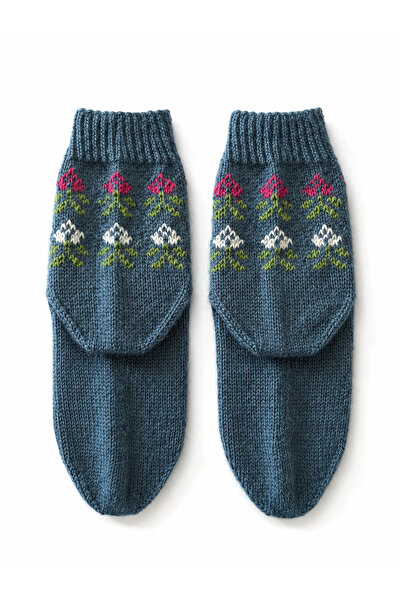 The Elite Home Woolen Women's Home Socks – Floral Patterned Winter Socks Size...