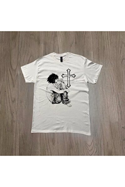 Grafftee Clothing Μπλουζάκι Anime Goth με στάμπα σταυρού, Unisex, Oversize