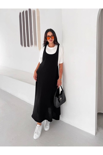 Jöns Butik Γυναικείο φόρεμα μάξι με τιράντες, χαλαρή γραμμή