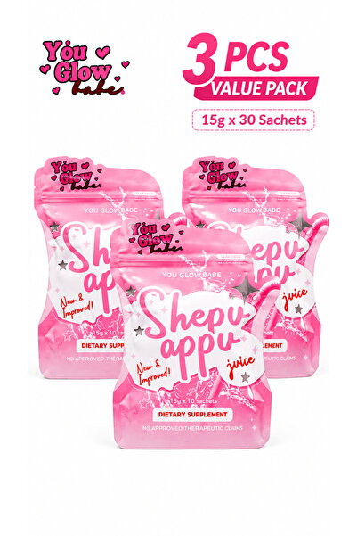 You Glow babe Shepu Appu Juice 15g x 30 Sachets (3 Packs x 10 Sachets Each)