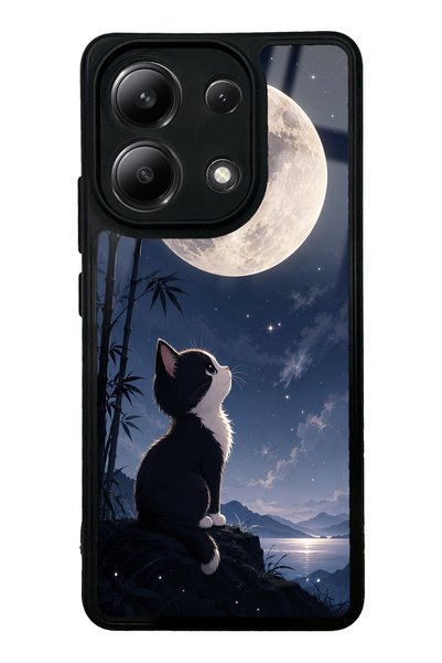 Spoyi حافظة هاتف لامعة بتصميم Moon Guardian Kitty لهاتف Xiaomi Redmi Note 13 4G