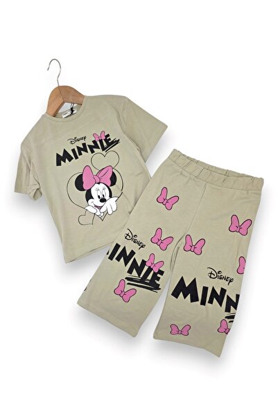 voyyo kids baby Girl's Minnie Printed Summer Wide-Leg Pants and T-Shirt Set f...