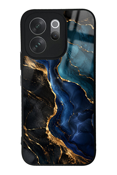 Spoyi Vivo V70 Midnight Sapphire Marble Tasarımlı Glossy Telefon Kılıfı